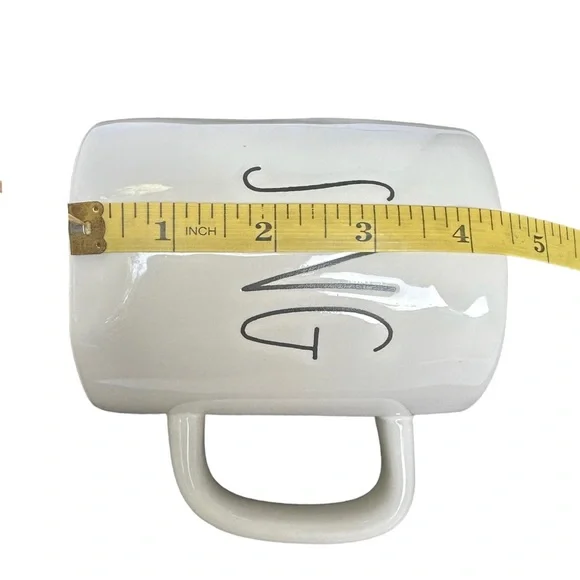 Rae Dunn SING Mug White Black Large Letter Dimples NWT 2017 OG - Picture 10 of 12